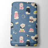 Winter Blue Baby Kids Printed Fabric Online